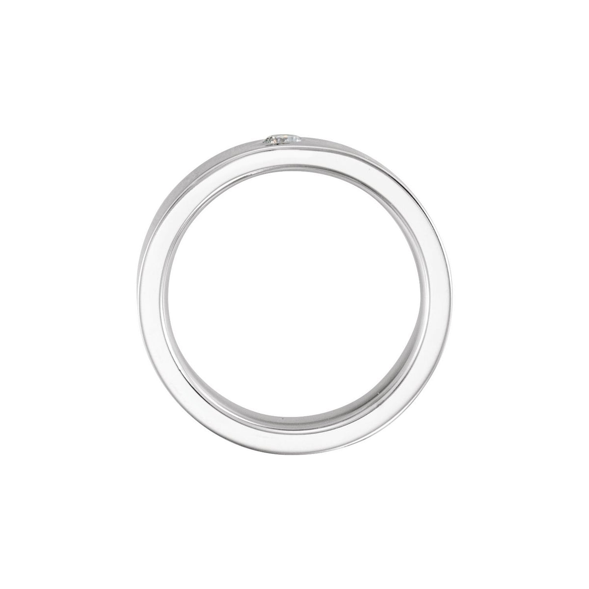 1/10 CT Natural Diamond Comfort-Fit Flat Band, 6 mm, Accented