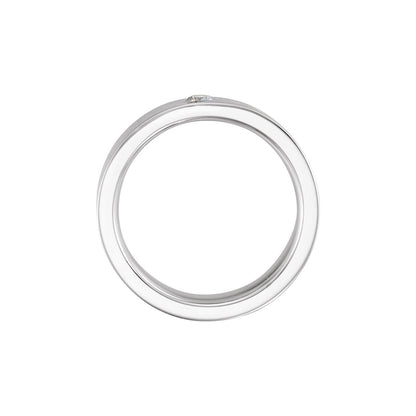 1/10 CT Natural Diamond Comfort-Fit Flat Band, 6 mm, Accented