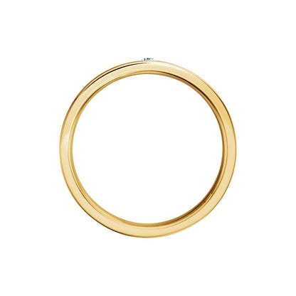 .06 CT Natural Diamond Comfort-Fit Flat Band, 4 mm