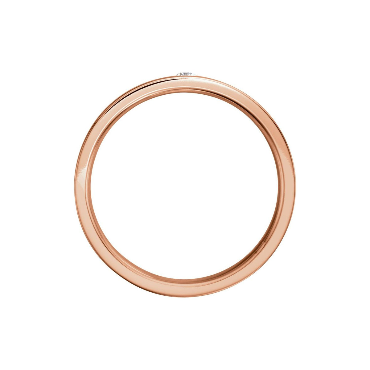 .06 CT Natural Diamond Comfort-Fit Flat Band, 4 mm