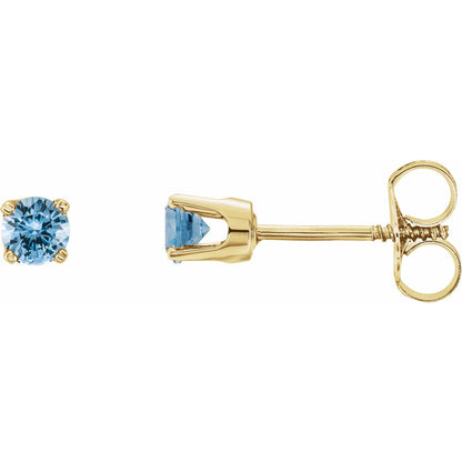 Natural Aquamarine Youth Earrings