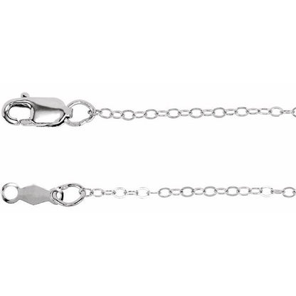 Sterling Silver Flat Cable 20" Chain
