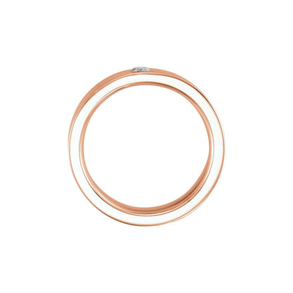 1/10 CT Natural Diamond Comfort-Fit Flat Band, 6 mm, Accented