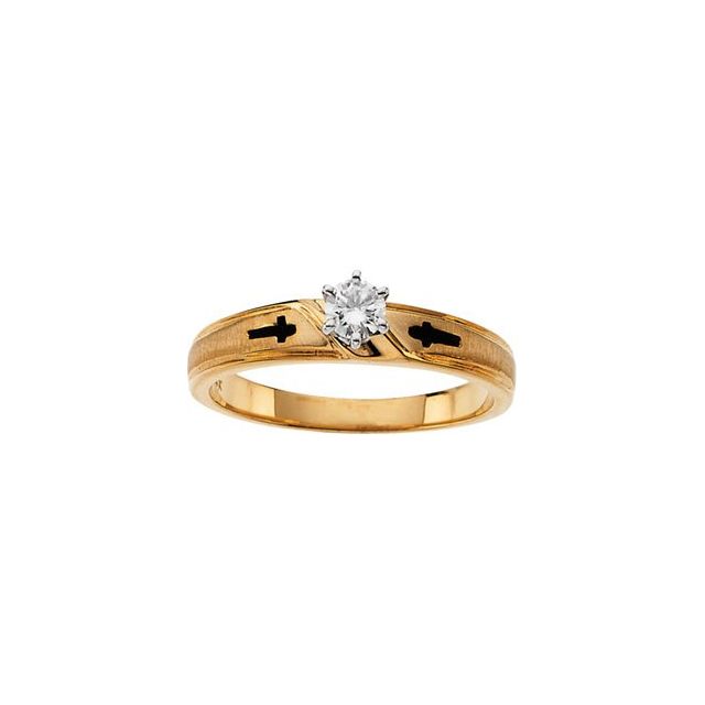 14K Yellow Gold .02 CTW Natural Diamond Ladies Band