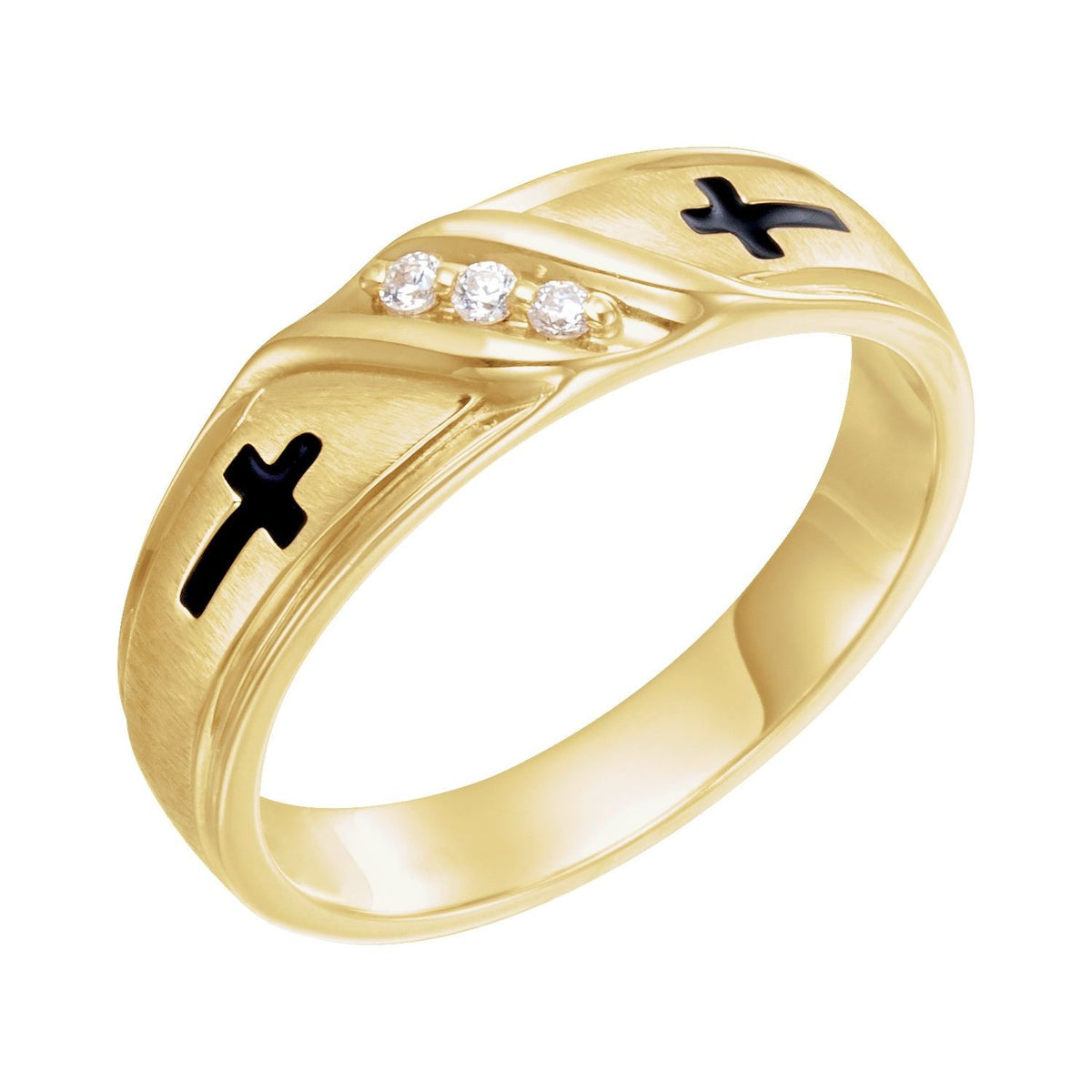 14K Yellow Gold .06 CTW Natural Diamond Band