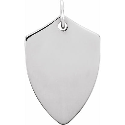 Engravable Shield Pendant
