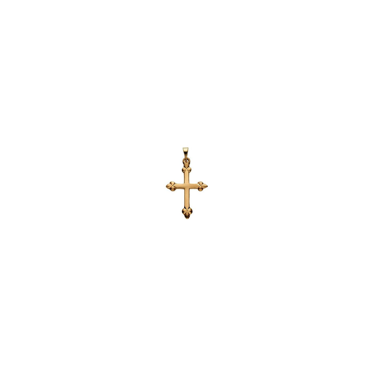 14K Yellow Gold 21x16 mm Cross Pendant