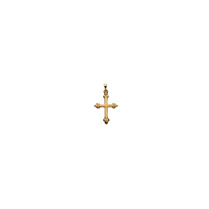 14K Yellow Gold 21x16 mm Cross Pendant