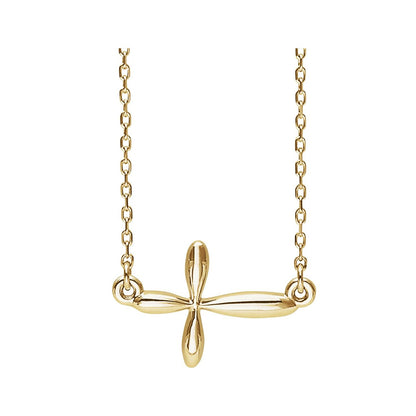 Sideways Cross 16-18" Necklace