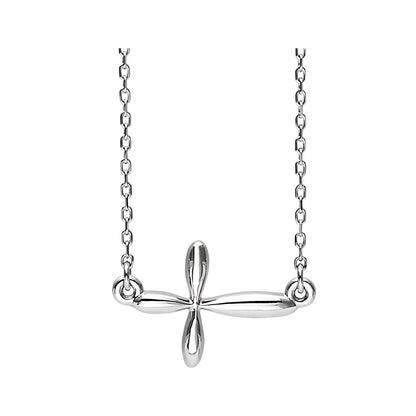 Sideways Cross 16-18" Necklace