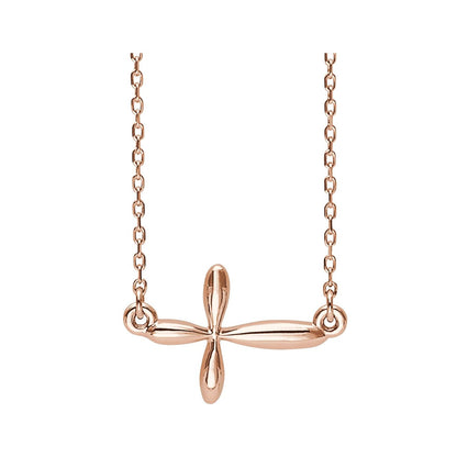 Sideways Cross 16-18" Necklace