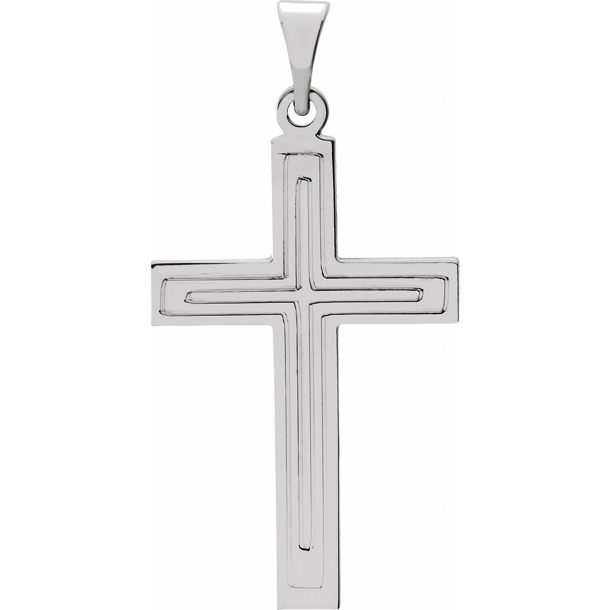 29.4x13. Grooved Cross Pendant