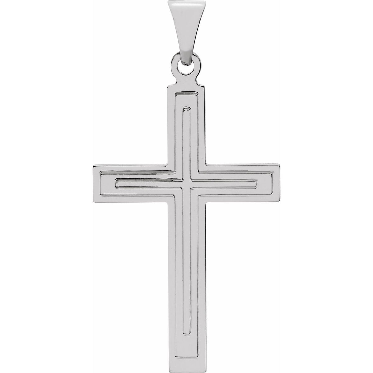 36.8x17. Grooved Cross Pendant