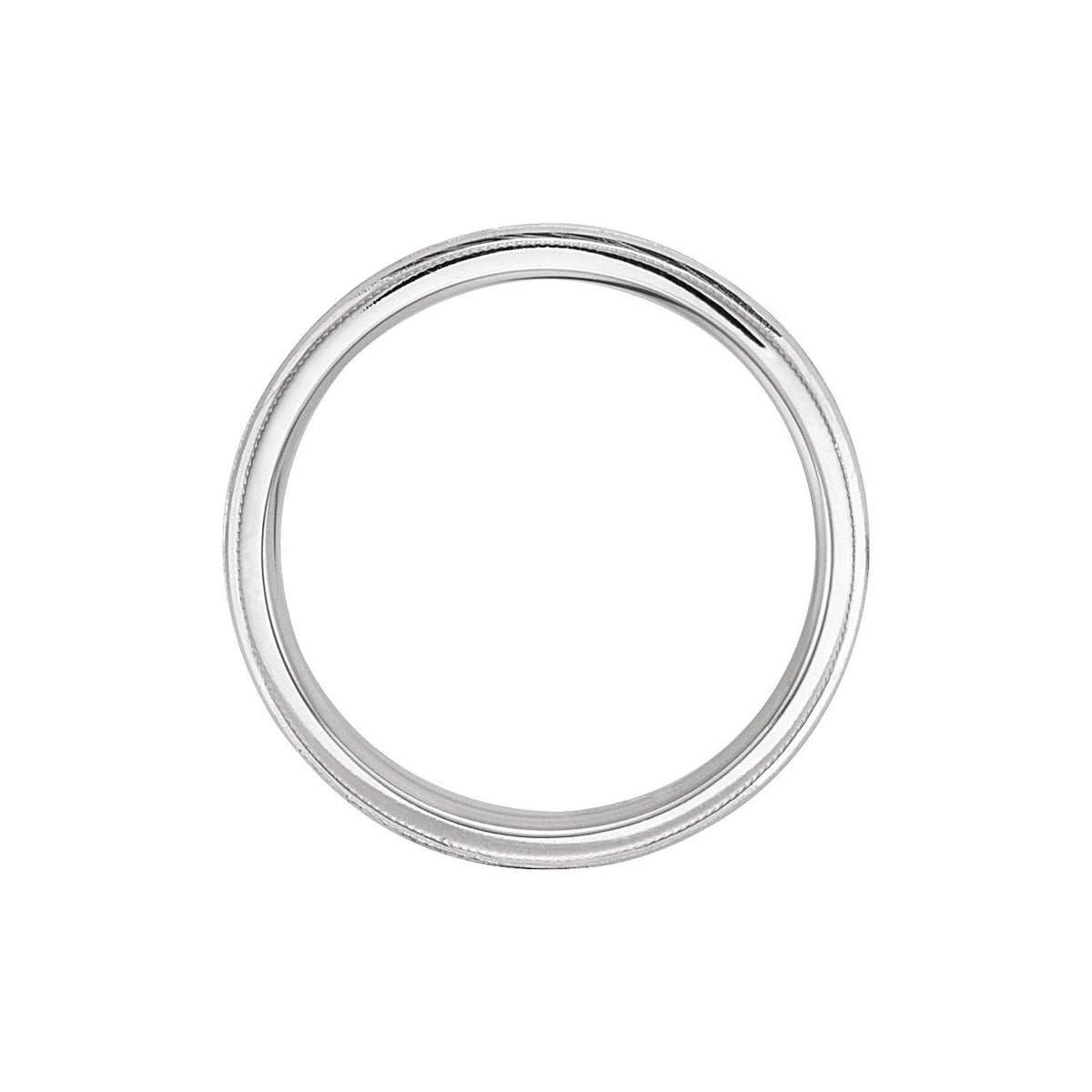 Milgrain Wheat Pattern Comfort-Fit Half Round Band