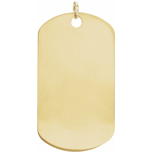 Engravable Dog Tag Pendant, 50.7 x 28.7 mm