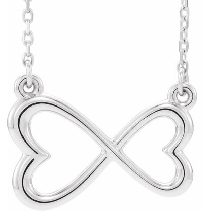 Infinity-Inspired Heart 16-18" Necklace