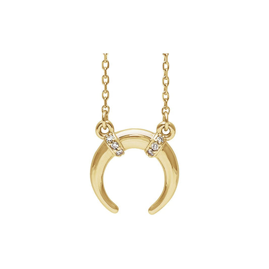 14K Yellow Gold .025 CTW Natural Diamond 16-18" Necklace