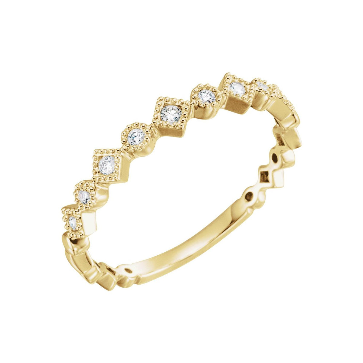 14K Yellow Gold 1/8 CTW Natural Diamond Anniversary Band, 3.5 mm