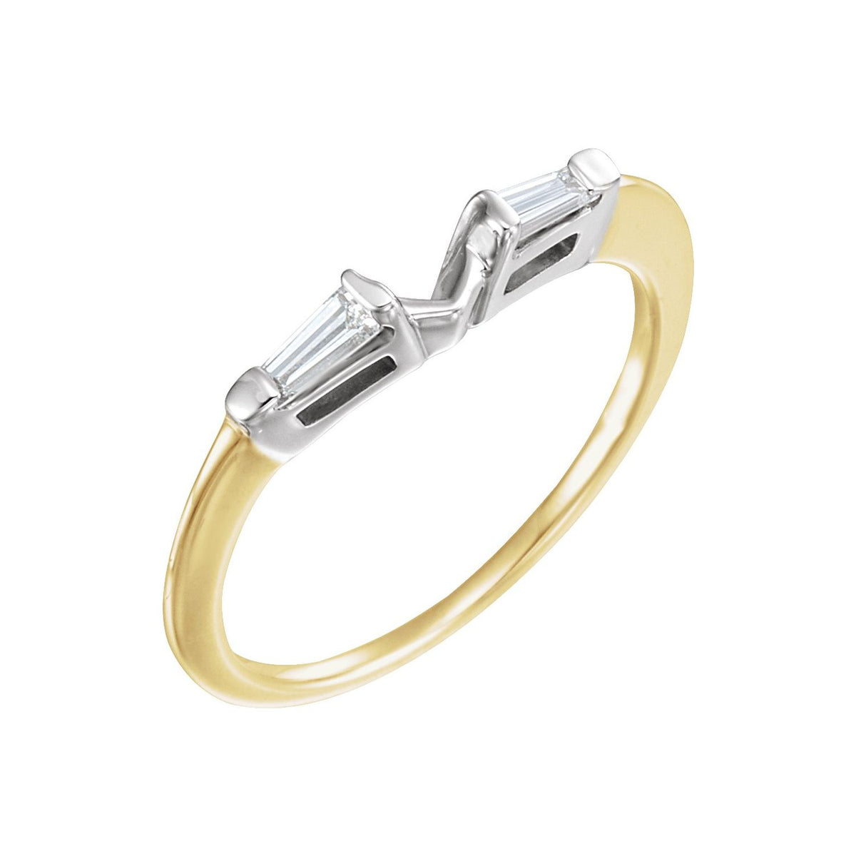 14K Yellow/White Gold 1/10 CTW Natural Diamond Band