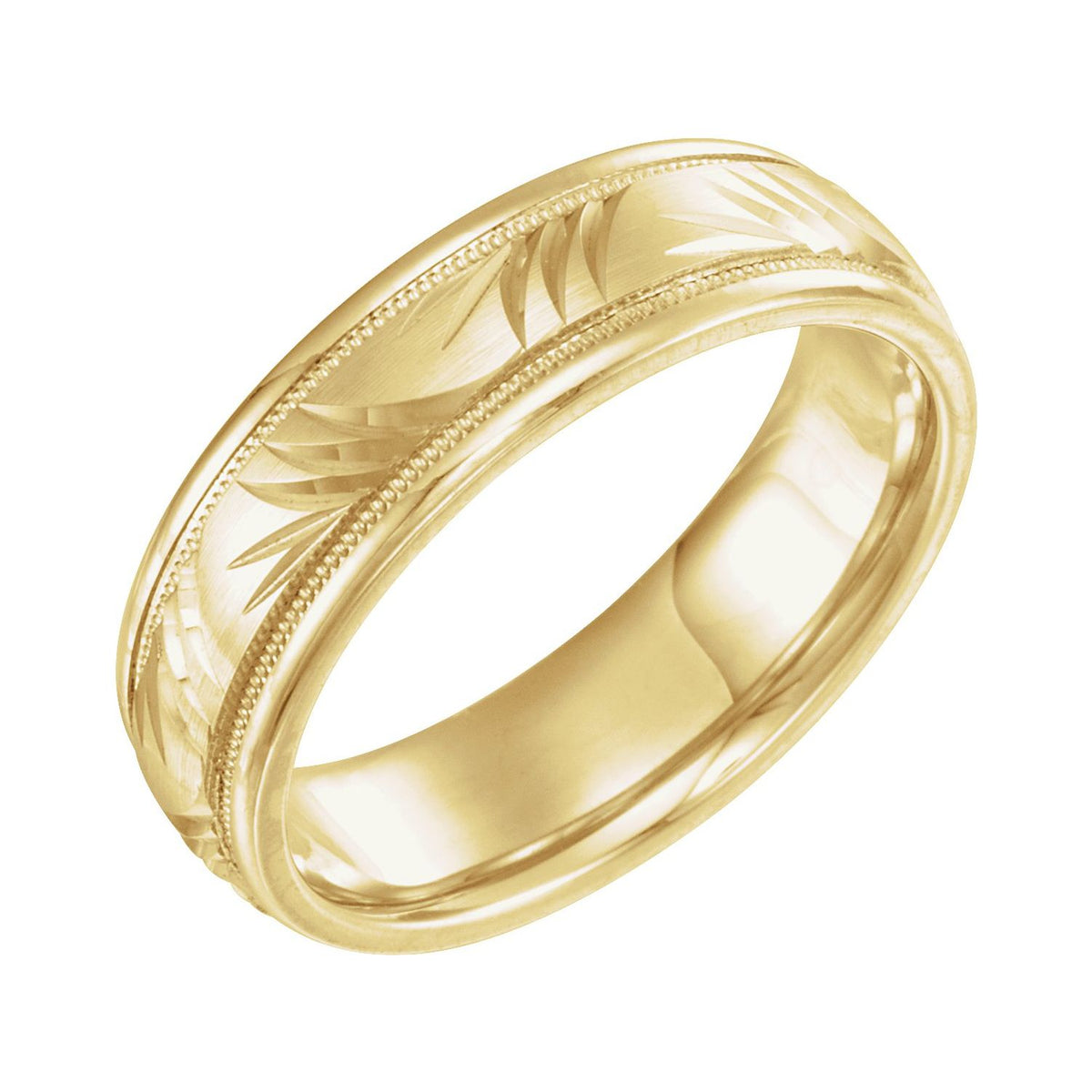 Milgrain Grooved Comfort-Fit Band