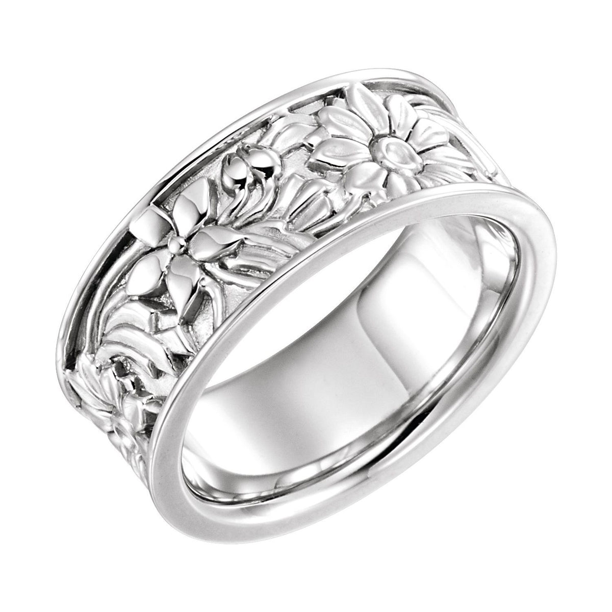 Floral Flat Band, 8.25 mm
