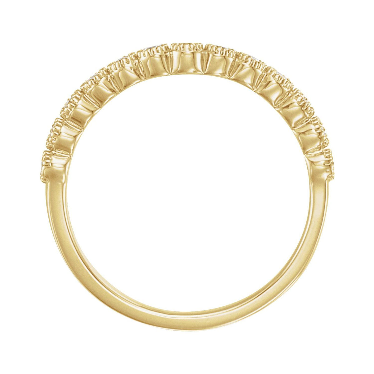 1/5 CTW Natural Diamond Contour Band, 3.2 mm, Style 2