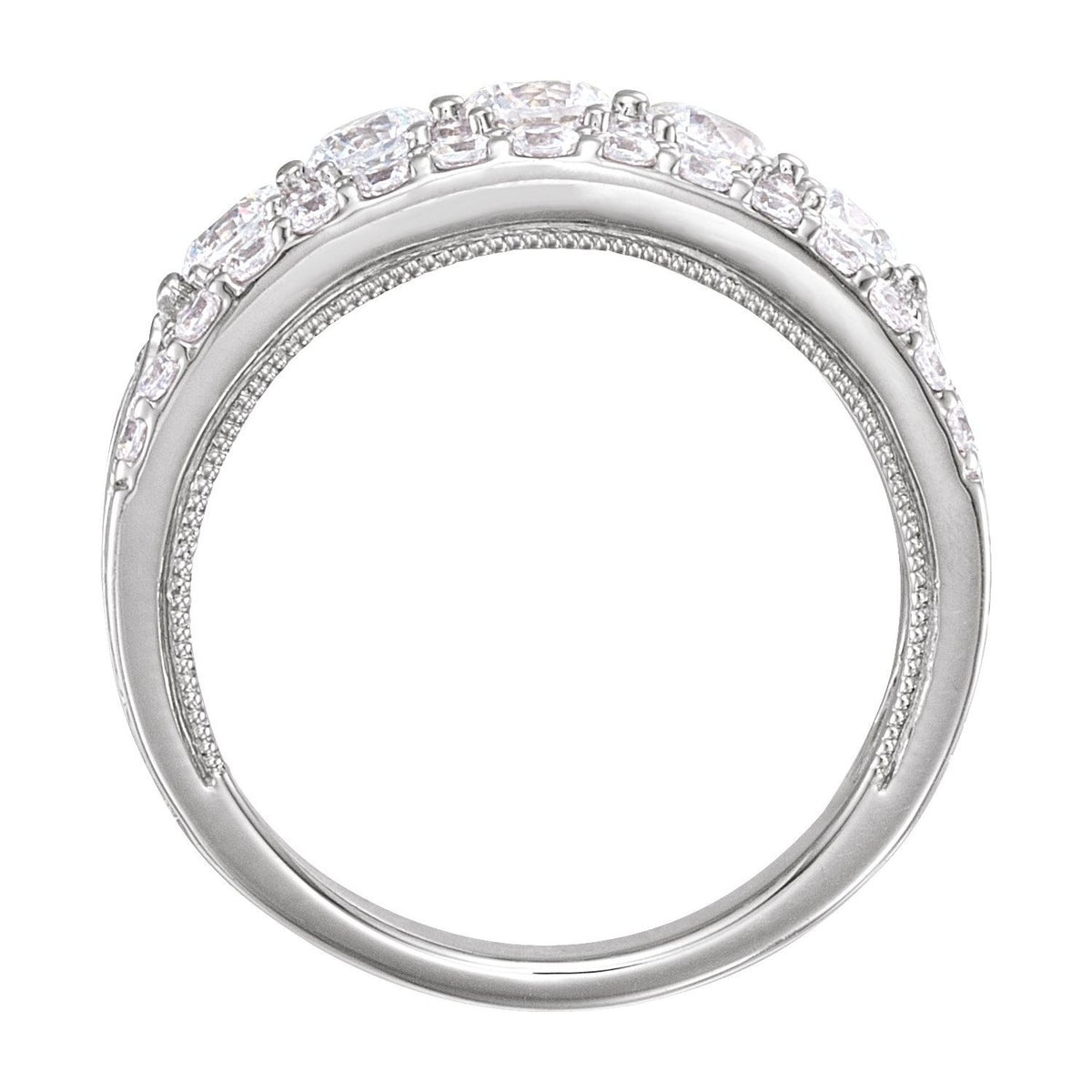 14K White Gold 1 1/2 CTW Natural Diamond Anniversary Band