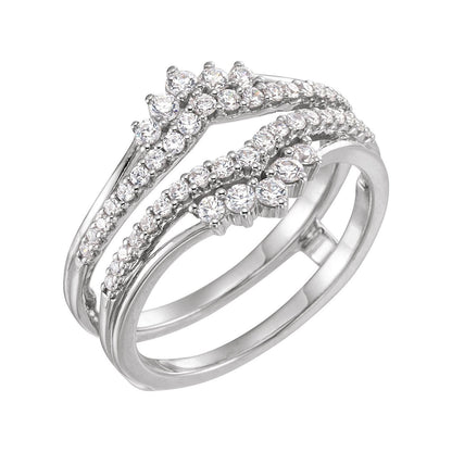 1/2 CTW Natural Diamond Ring Guard, Style 4
