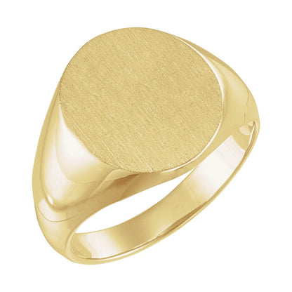 Oval Signet Ring, 18 x 16 mm