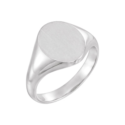 Oval Signet Ring, 14 x 10 mm
