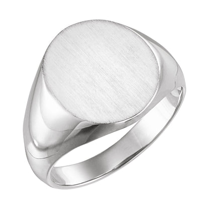 Oval Signet Ring, 18 x 16 mm