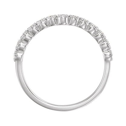 1/5 CTW Natural Diamond Contour Band, 3.2 mm, Style 2