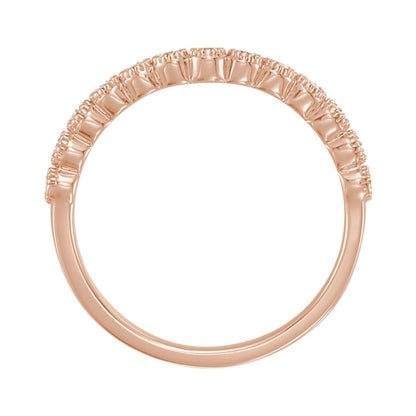 1/5 CTW Natural Diamond Contour Band, 3.2 mm, Style 2
