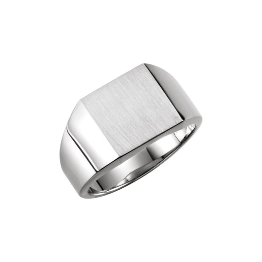 Square Signet Ring, 12 x 12 mm
