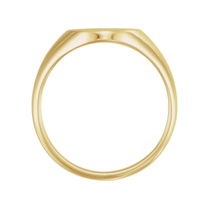 Oval Signet Ring, 14 x 10 mm