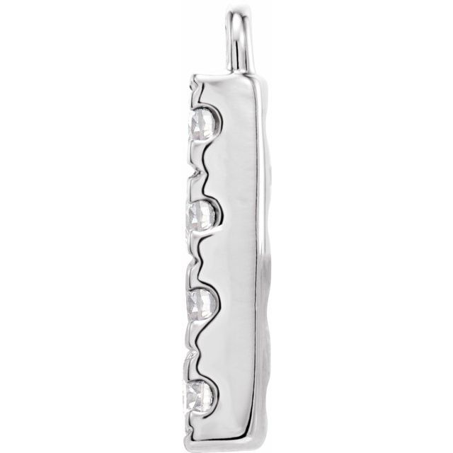 .05 CTW Natural Diamond Bar Dangle