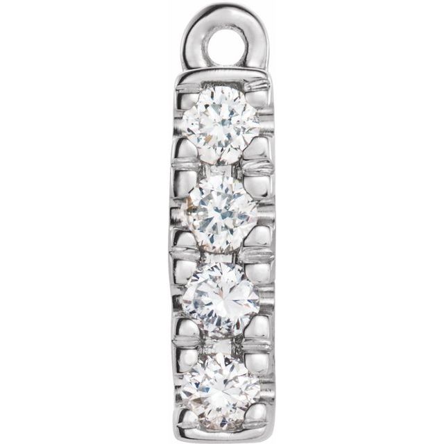 .05 CTW Natural Diamond Bar Dangle