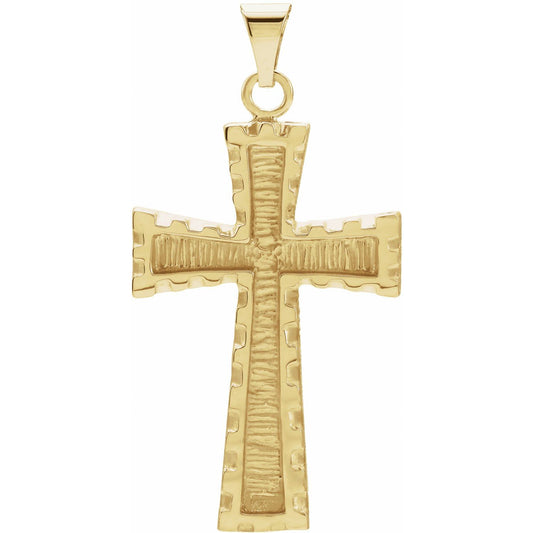14K Yellow Gold Cross Pendant