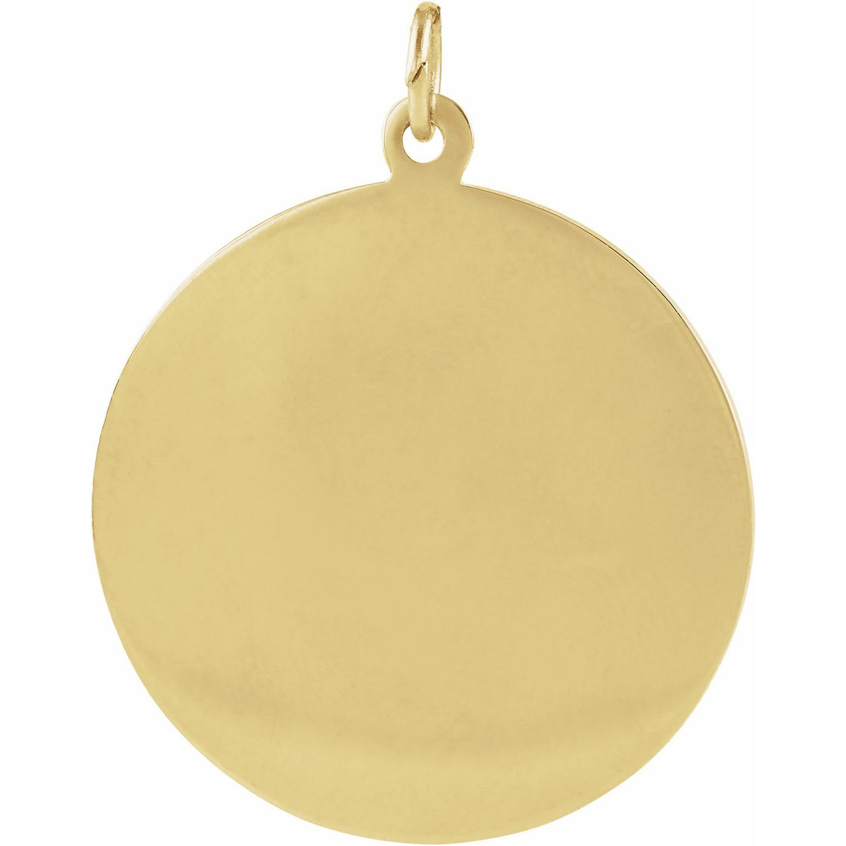 14K Yellow Gold Round St. Raphael Medal