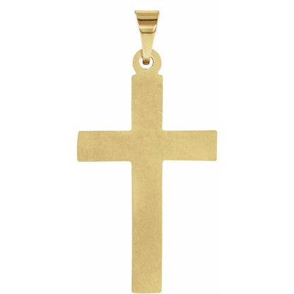 14K Yellow Gold 21x13. Cross Pendant