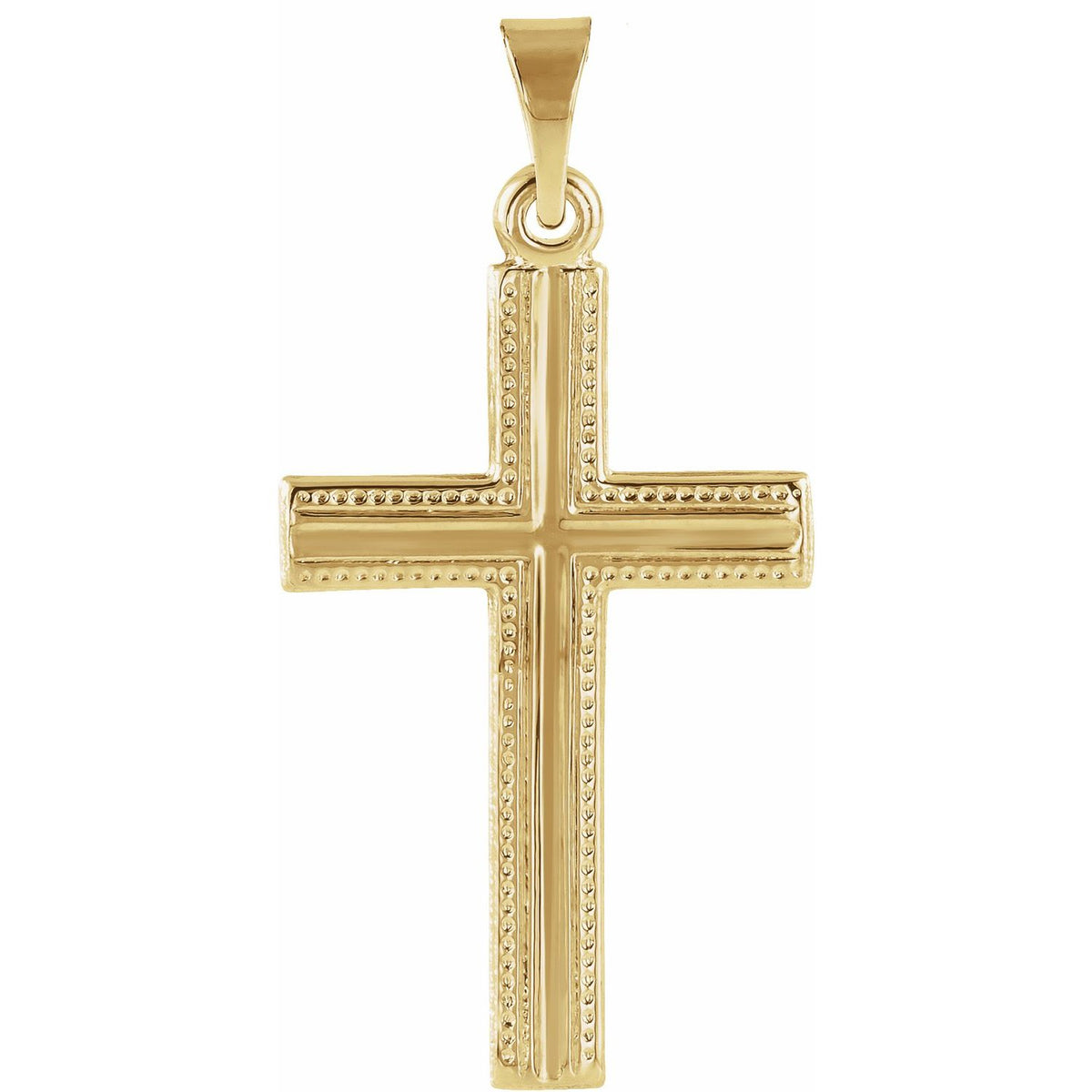 14K Yellow Gold 21x13. Cross Pendant