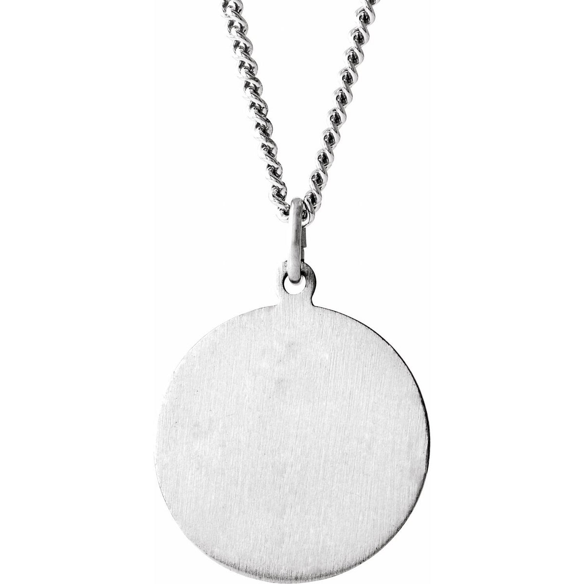 Sterling Silver Round St. Raphael 18" Necklace