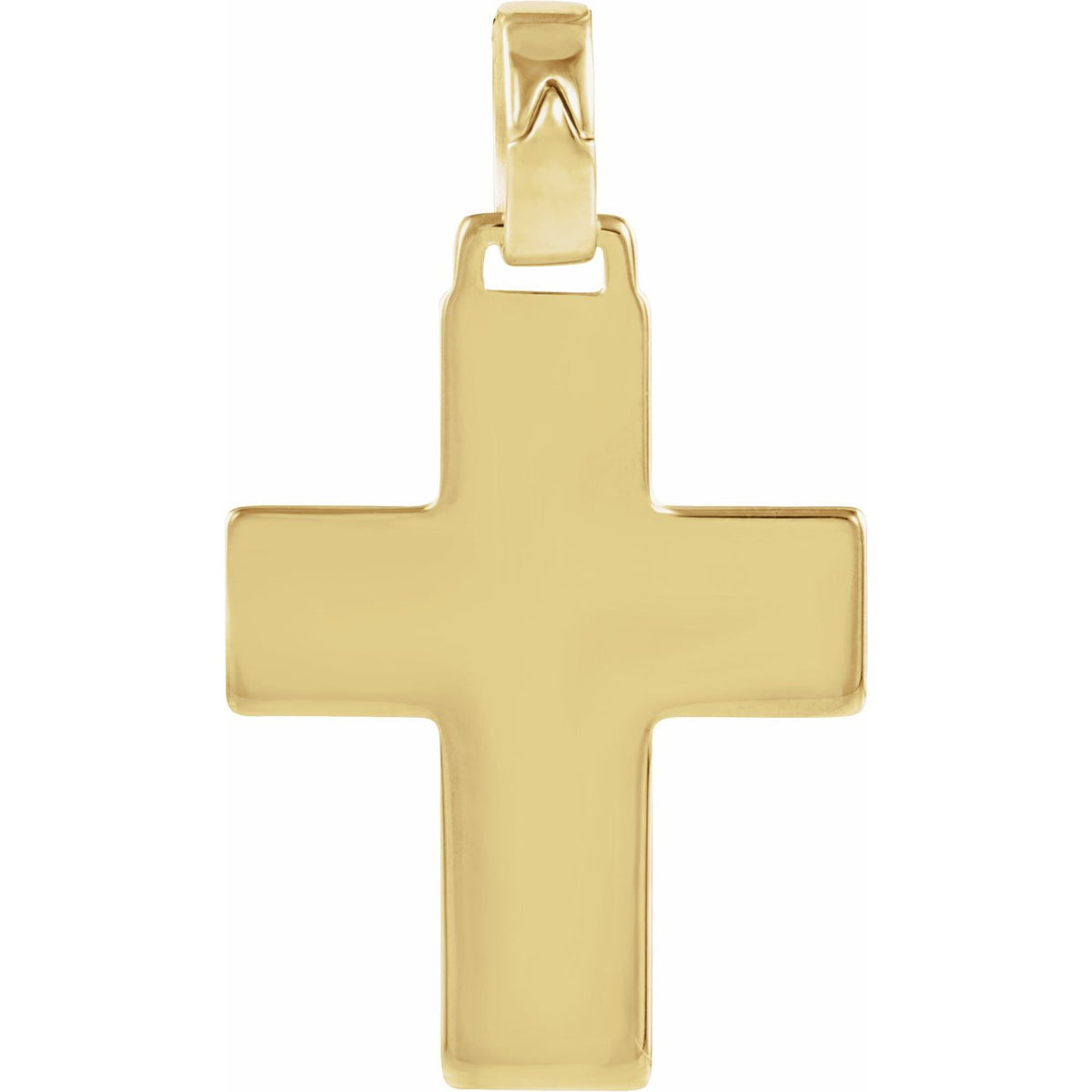 14K Yellow Gold 30x24 mm Cross Pendant
