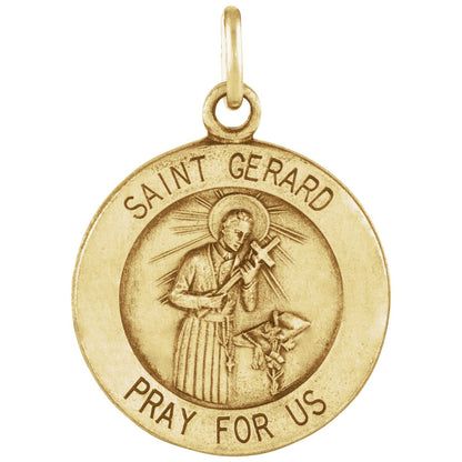 14K Yellow Gold St. Gerard Medal