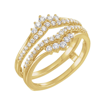 1/2 CTW Natural Diamond Ring Guard, Style 4