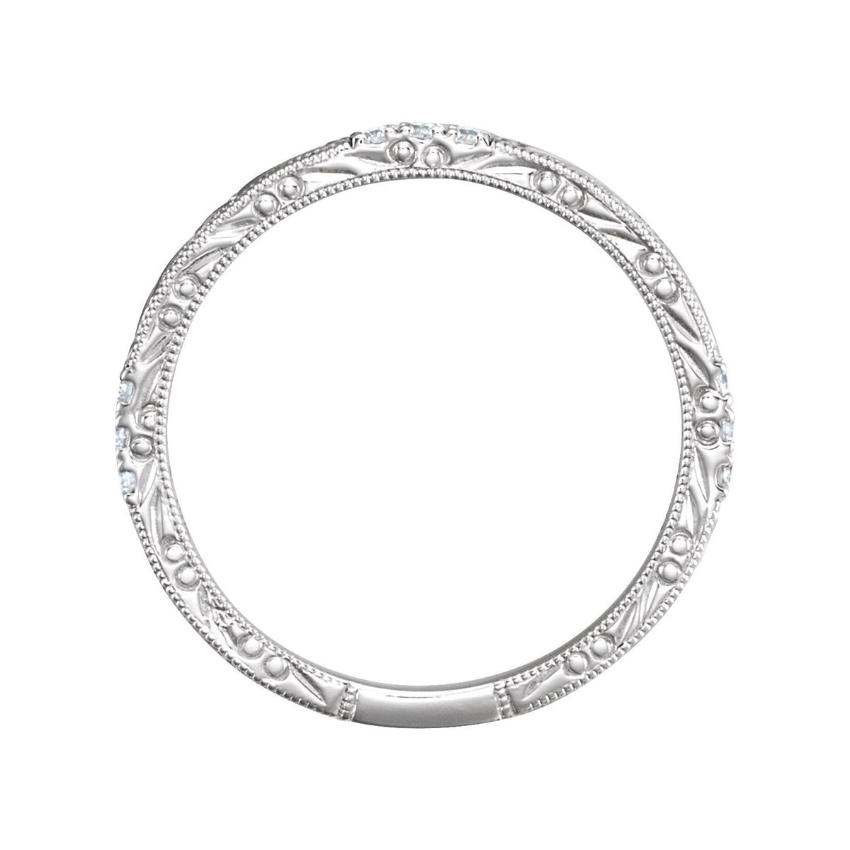 14K White Gold 1/10 CTW Natural Diamond Anniversary Band, 1.4 x 1.45 mm
