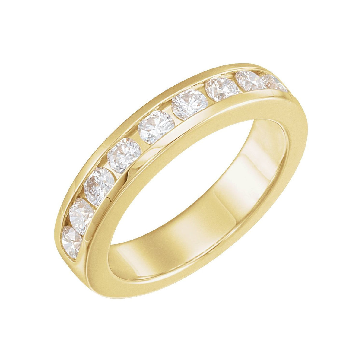 14K Yellow Gold 1 CTW Natural Diamond Anniversary Band