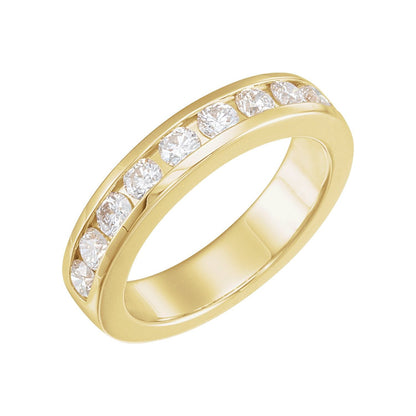 14K Yellow Gold 1 CTW Natural Diamond Anniversary Band
