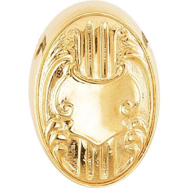14K Yellow Gold Decorative Bracelet Slide