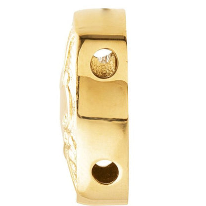 14K Yellow Gold Decorative Bracelet Slide
